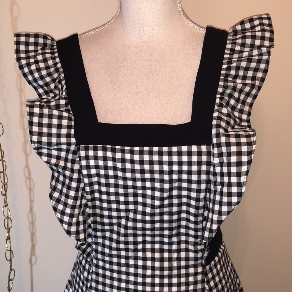 BCBGENERATION black and white ruffle cutout mini dress - Picture 4 of 9